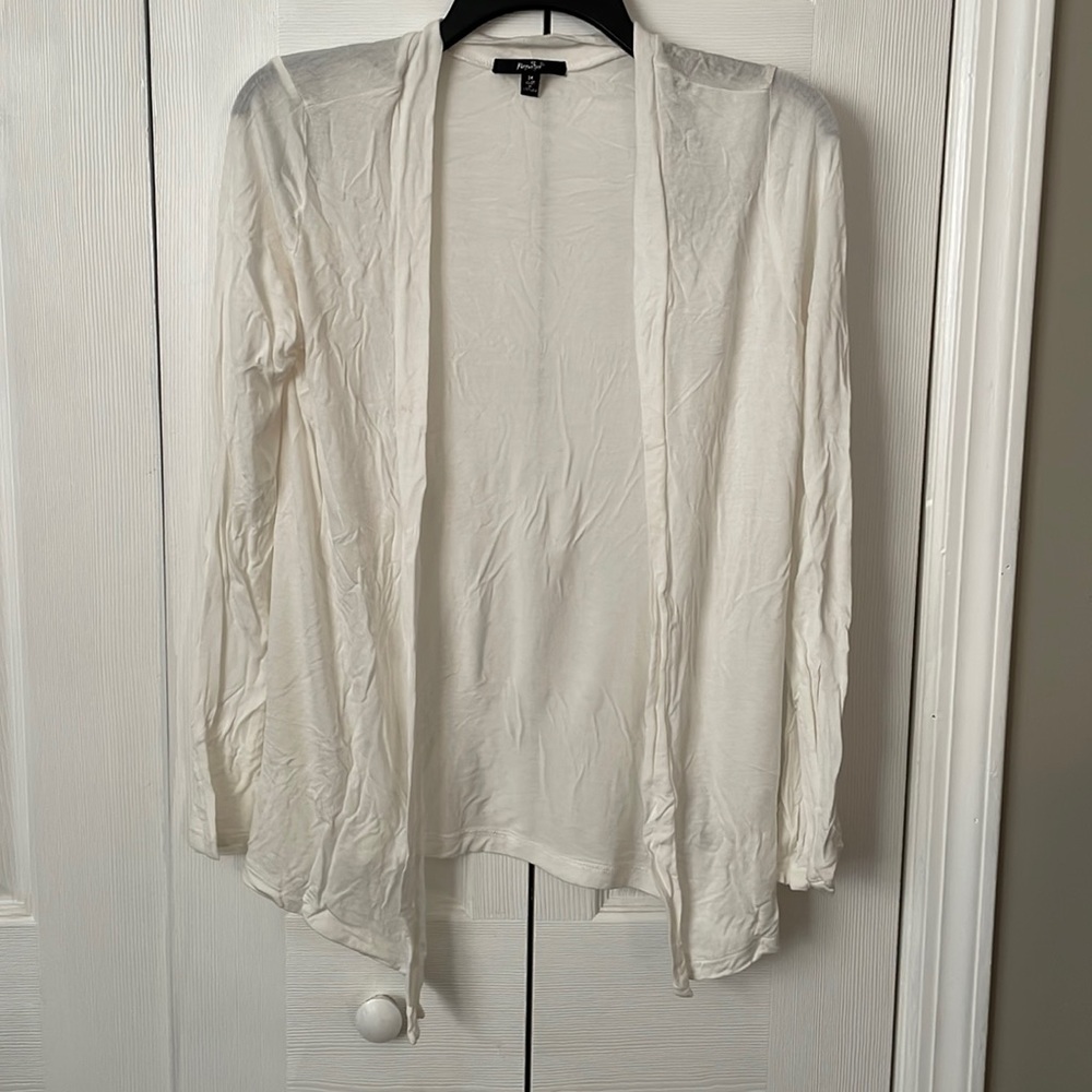White cotton cardigan